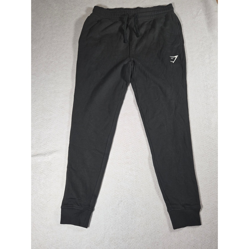 Gymshark Size M Mens Joggers Black Tapered Fit Cuffed Gymcore Sweatpants